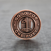 Load image into Gallery viewer, Subway Token Magnetic Golf Ball Marker | Copper | Full Metal Markers
