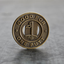 Load image into Gallery viewer, Subway Token Magnetic Golf Ball Marker | Brass | Full Metal Markers