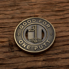 Load image into Gallery viewer, Subway Token Magnetic Golf Ball Marker | Brass | Full Metal Markers