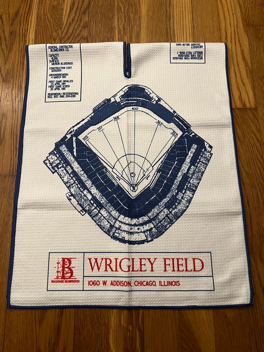 Chicago Cubs White 16'' x 40'' Microfiber Golf Towel