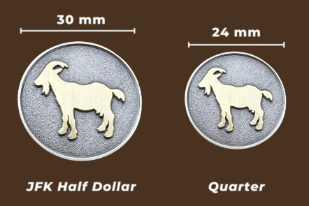 The GOAT Golf Ball Marker (30mm diameter)