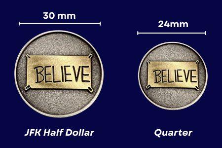 Believe Golf Ball Marker (30mm diameter)