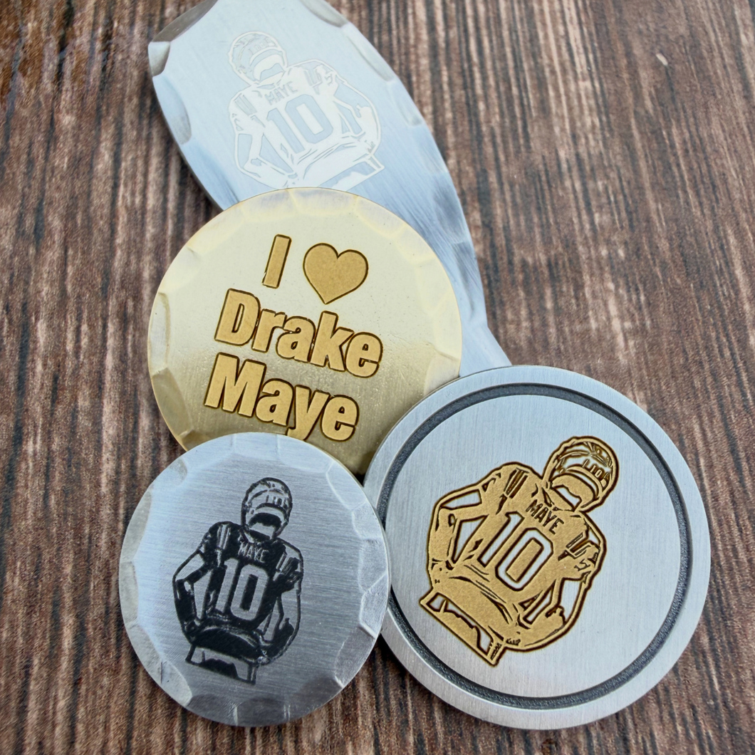 Drake Maye Golf Accessories – Full Metal Markers