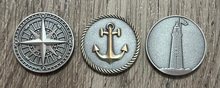 Load image into Gallery viewer, Nautical Trio Magnetic Golf Ball Markers Set