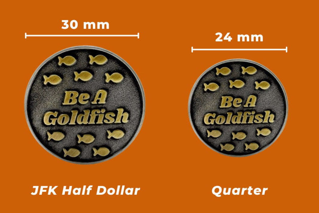Be A Goldfish Magnetic Golf Ball Marker | Full Metal Markers