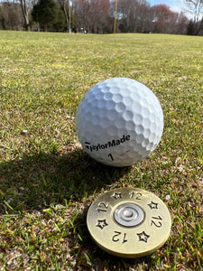 12 Gauge Shotgun Shell Magnetic Golf Ball Marker (30mm diameter)