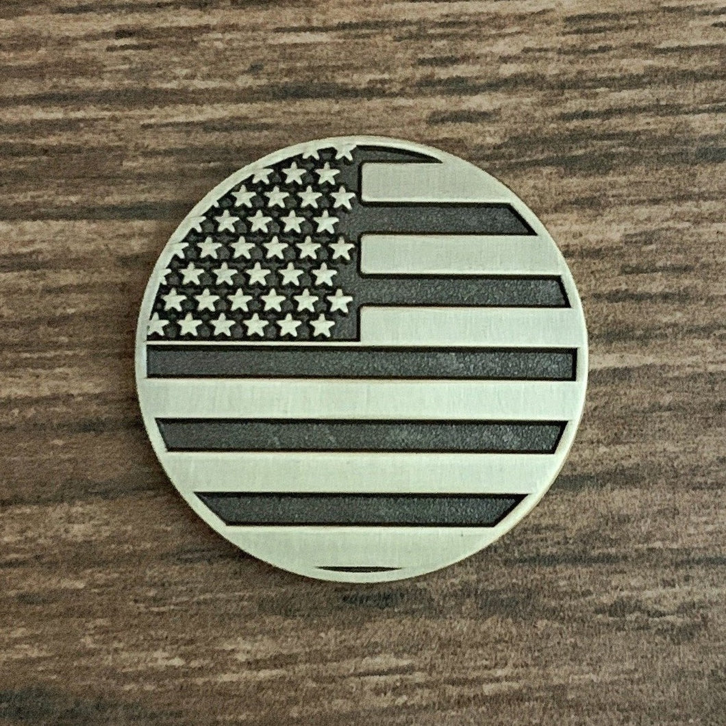 American Flag Magnetic Golf Ball Marker | Brass | Full Metal Markers