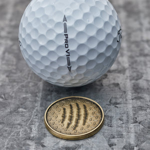 Scratch Magnetic Golf Ball Marker | Brass | Full Metal Markers