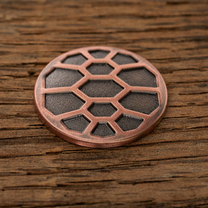 Turtle Shell Magnetic Golf Ball Marker | Copper | Full Metal Markers