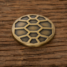 Load image into Gallery viewer, Turtle Shell Magnetic Golf Ball Marker | Brass | Full Metal Markers
