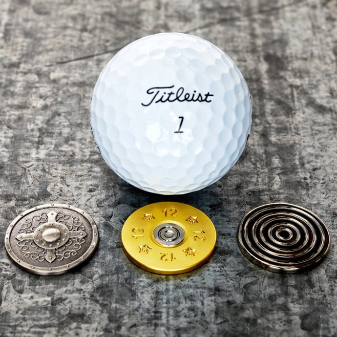 Gentleman's Trio Magnetic Golf Ball Markers Set | Full Metal Markers