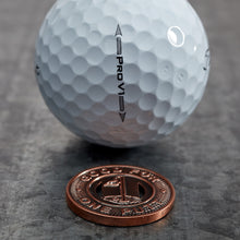 Load image into Gallery viewer, Subway Token Magnetic Golf Ball Marker | Copper | Full Metal Markers