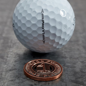 Subway Token Magnetic Golf Ball Marker | Copper | Full Metal Markers