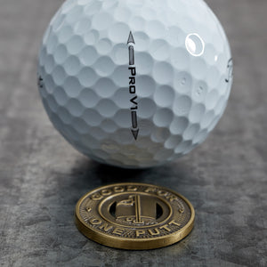 Subway Token Magnetic Golf Ball Marker | Brass | Full Metal Markers