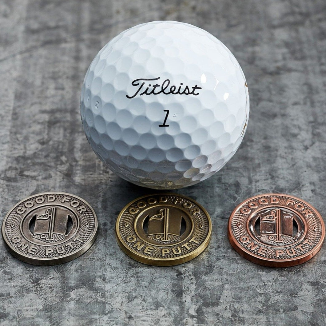 Subway Token Trio Magnetic Golf Ball Markers Set | Full Metal Markers