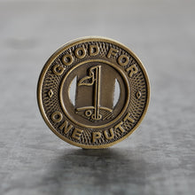 Load image into Gallery viewer, Subway Token Magnetic Golf Ball Marker | Brass | Full Metal Markers