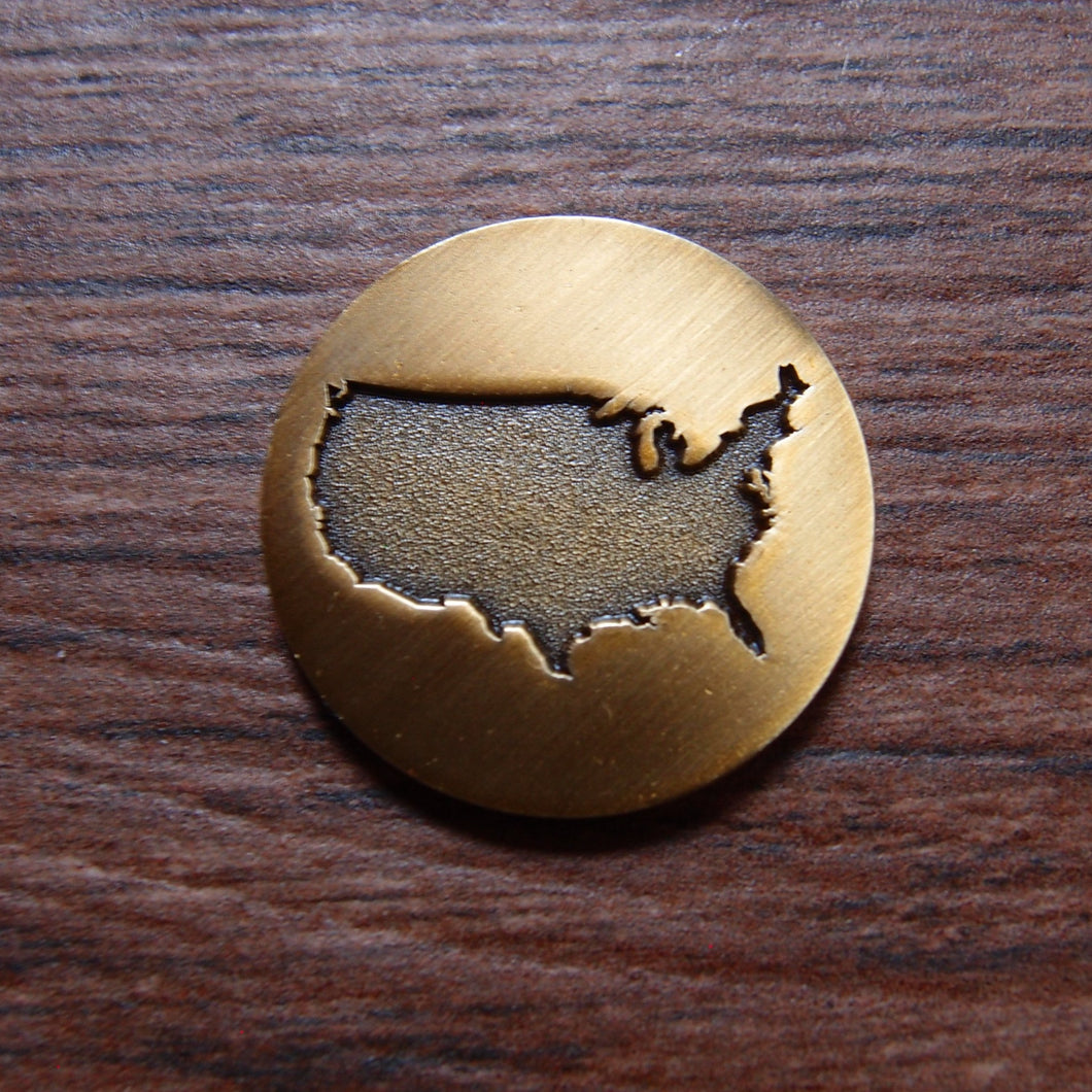 USA Silhouette Magnetic Golf Ball Marker | Full Metal Markers